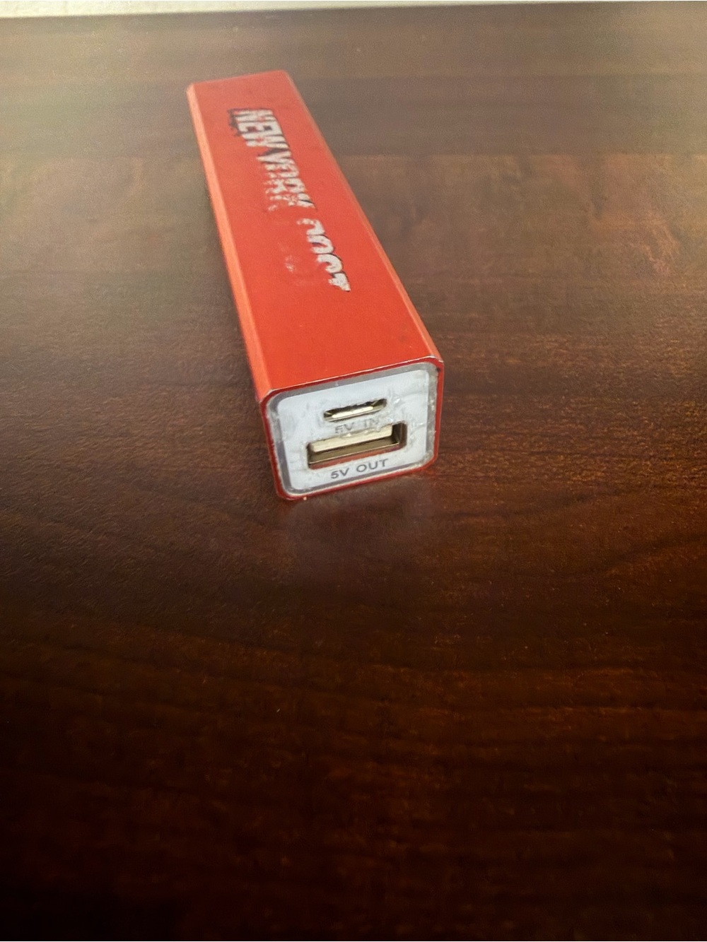 Slim Portable Red USB Power Bank Charger